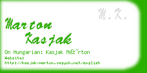 marton kasjak business card